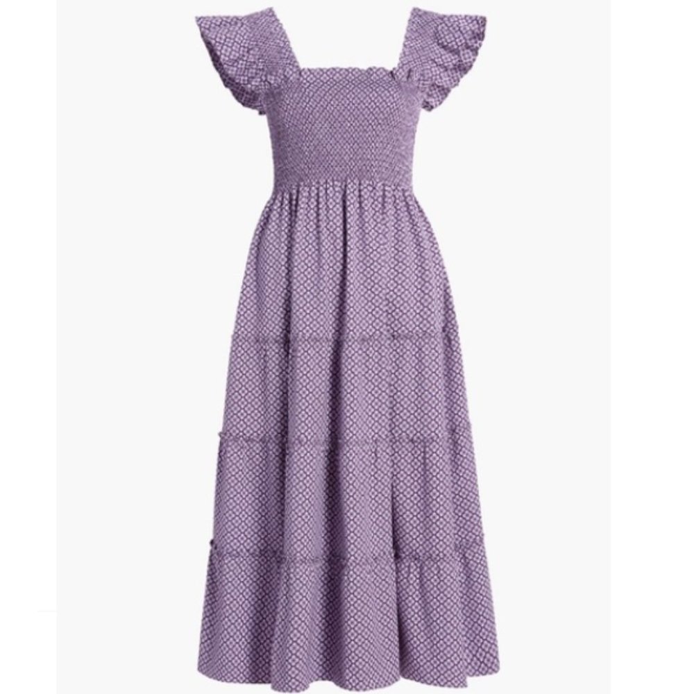 Hill House Home Ellie Nap Dress Floral Jacquard NWT